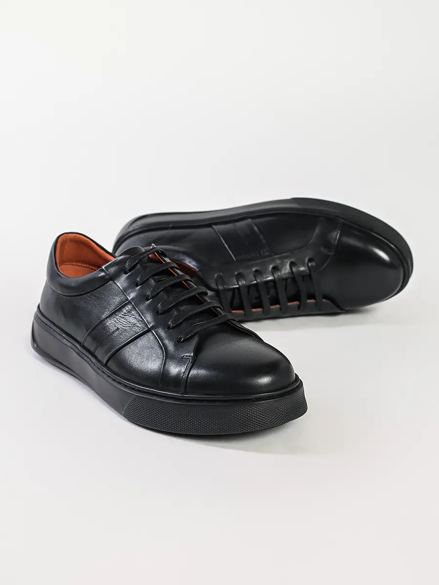 Туфли черного цвета из натуральной кожи